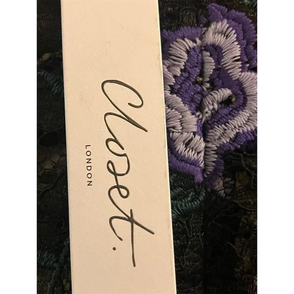 Closet London Women's Floral Lace High Neck Blouse Top Size 6 Steampunk Romantic - Picture 8 of 11